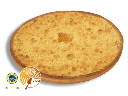 Limburgse Kruimel Abrikozenvlaai